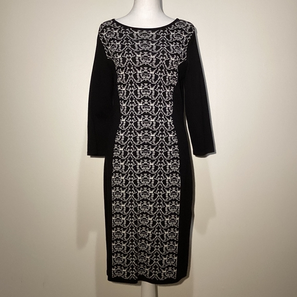 Nine West Women's Black & White Sweater Dress - Picture 1 of 2